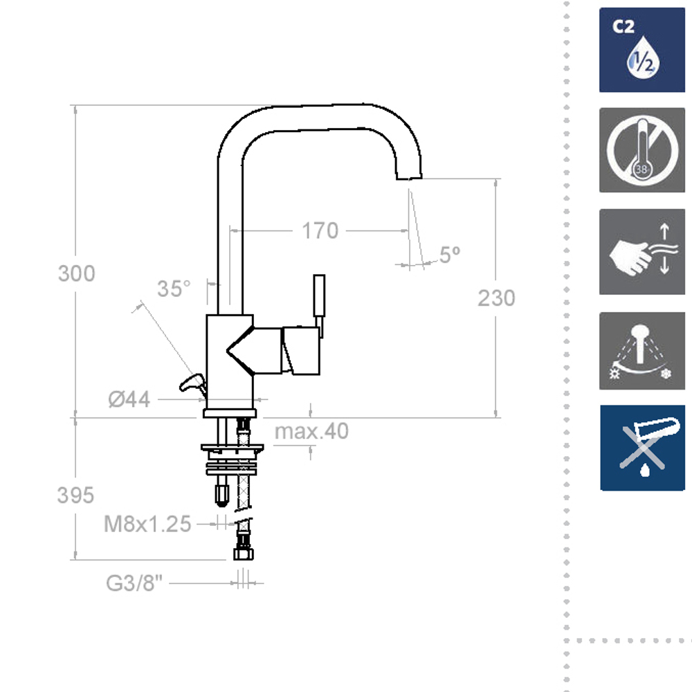Смеситель для кухни ATICA 7511