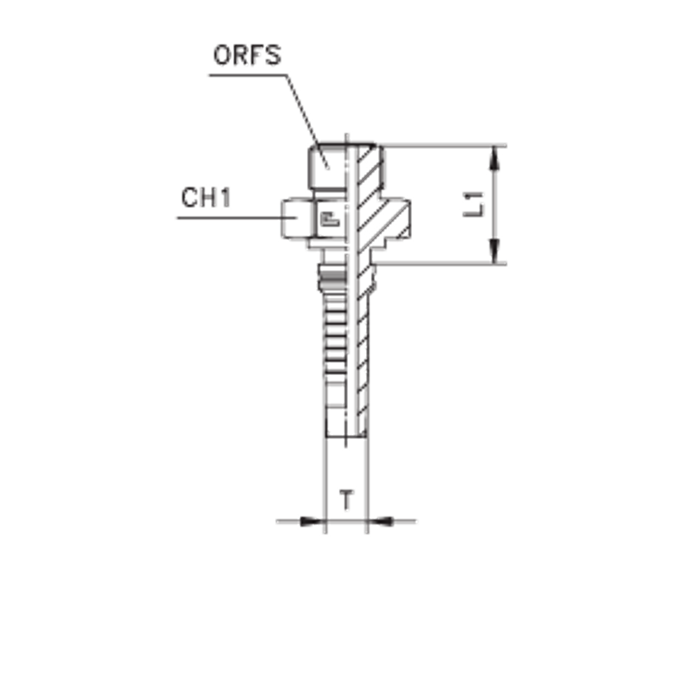 Фитинг DN 25 ORFS (Ш) 1.7/16 Interlock