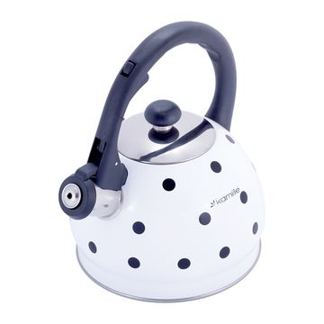 Чайник 2 л. из нержавеющей стали со свистком Kamille KM-1070 и нейлоновой ручкой