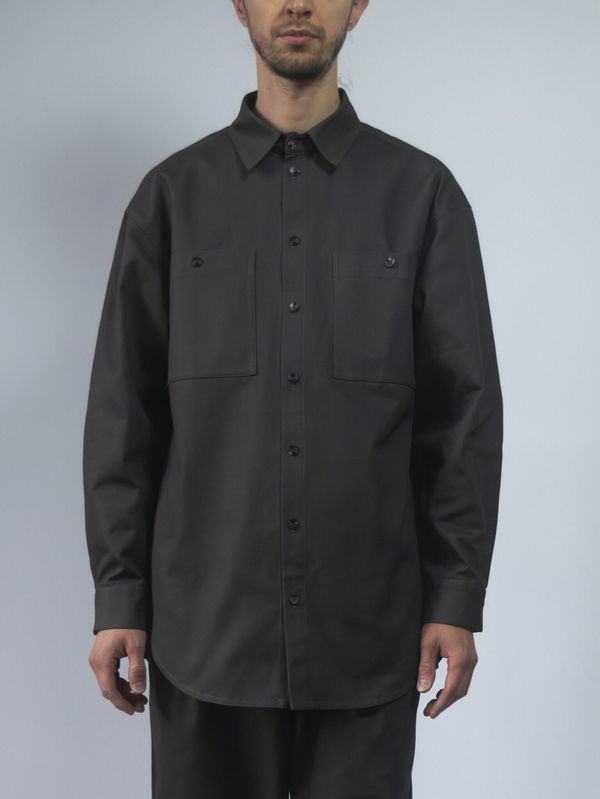 Рубашка Oversize серая - фото 2