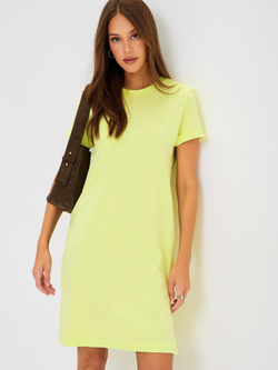 Домашнее платье из трикотажа с карманом