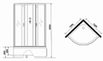 Душевая кабина Niagara Classic 67091414BKG 100x100 с гидромассажем