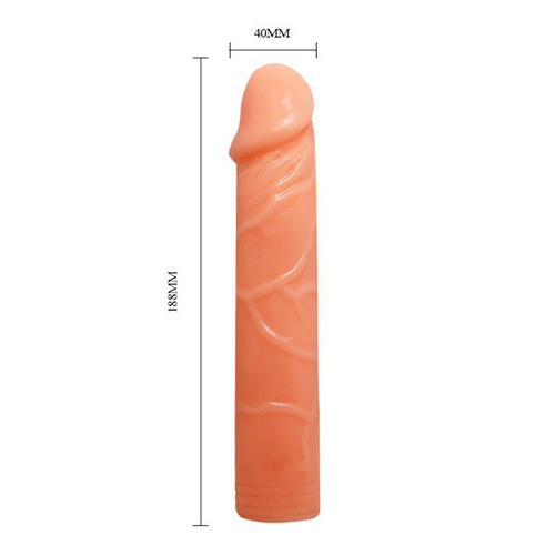 Классический фаллоимитатор с гибким хребтом 18,8см Baile BW-007019G