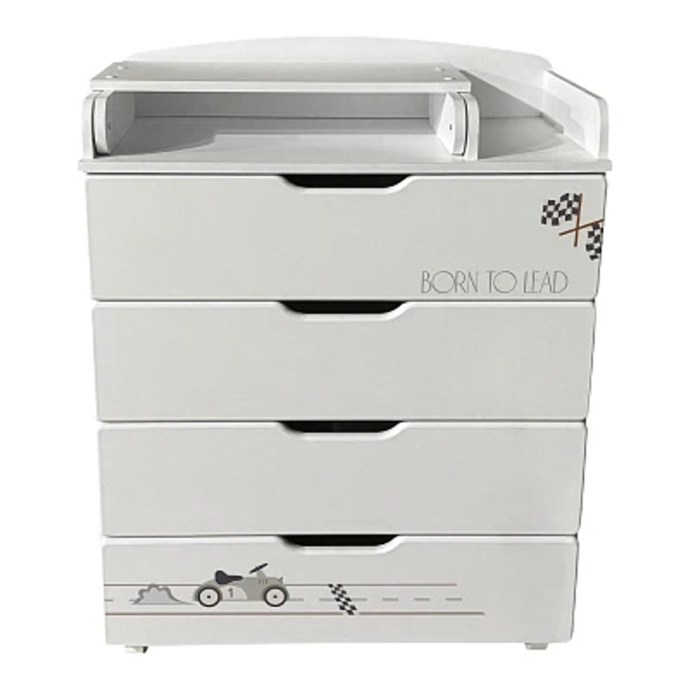 Комод детский с пеленальной доской Indigo Baby Line 800/4 ЛДСП, МДФ машинки