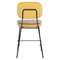 Стул полубарный с контрастным кантом pea, велюр, желтый/бежевый