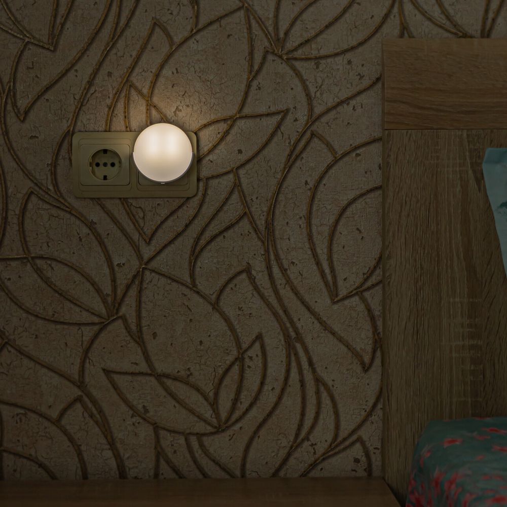 DTL-316 Круг-White-Sensor Светильник-ночник. С фотосенсором день-ночь. Белый. ТМ Uniel