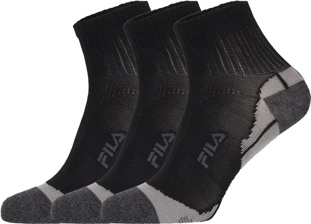 Теннисные носки Fila Calza Socks 3P - black