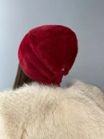 шапка зимняя пушистая из эко меха