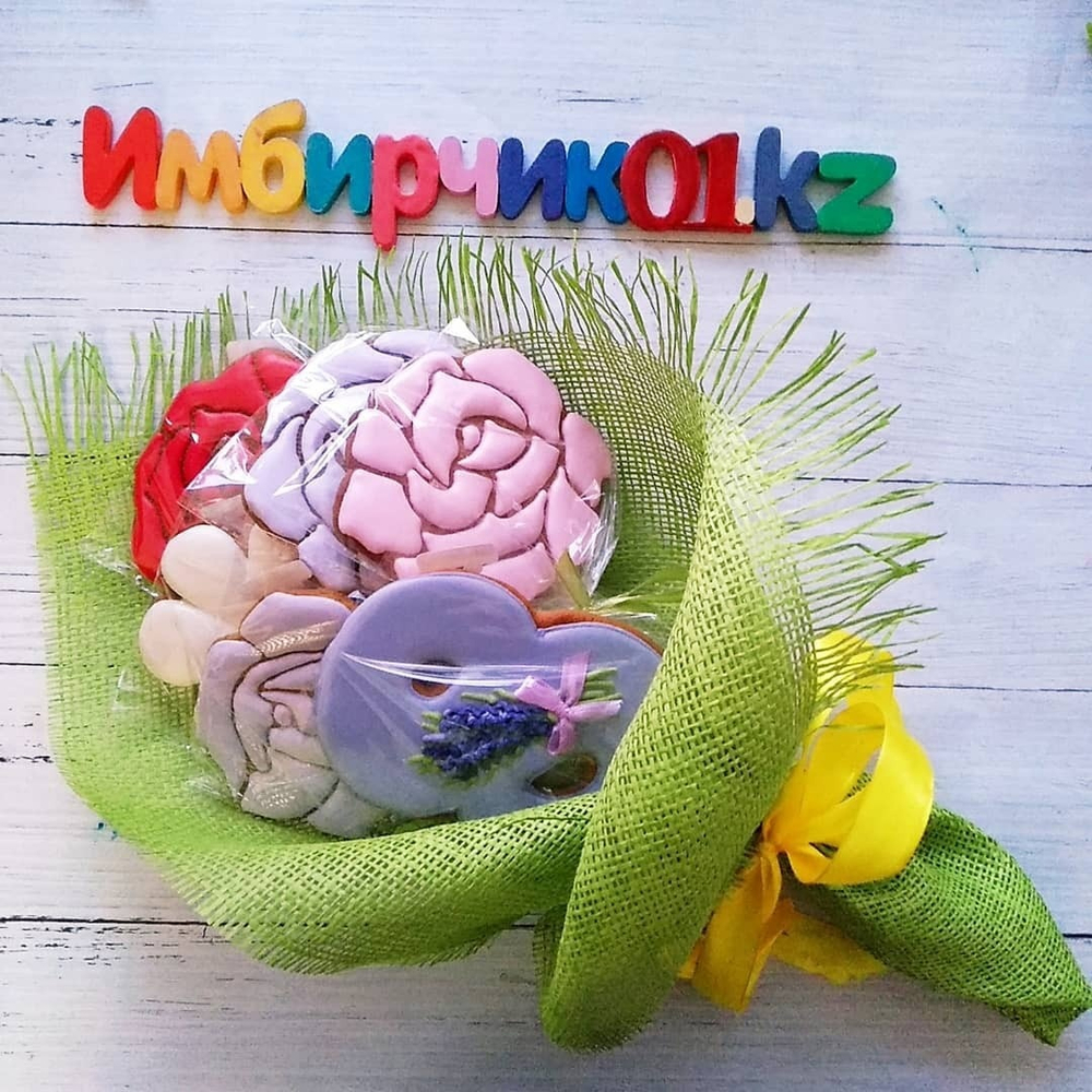 Имбирные пряники цветы