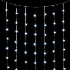 Светодиодный занавес 2*2 м., 400 белых LED ламп, облегченный, прозрачный провод ПВХ, LTC (PCL400NOT-10-2W)