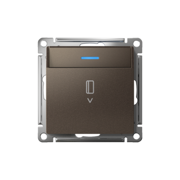 Выключатель карточный AtlasDesign 10А с подсветкой без задержки отключения механизм мокко SE ATN000614