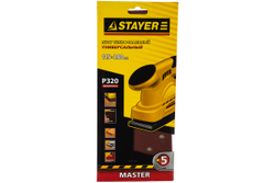 Шлифовальный лист STAYER на зажимах 14 отверстий по краю для ПШМ Р320 115x280 мм 5 шт. 35469-320