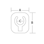 Набор (2шт) складных держателя весла (багра) O30 мм, белый