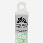 Японский бисер TOHO Bugle (стеклярус) 3mm (№1450), сатиновый непрозрачный