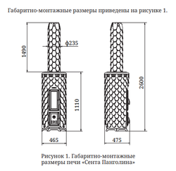 Печь TMF Сента Панголина терракота габариты