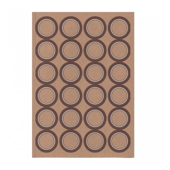 Этикетка бумажная самоклеящаяся крафт, d 4,2 см, 100 листов, 24 наклейки/лист Garcia De Pou