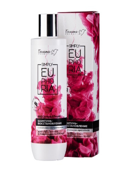 Бессульфатный шампунь-восстановление "SIMPLY EUPHORIA" для окрашенных волос 250мл. Белита-М