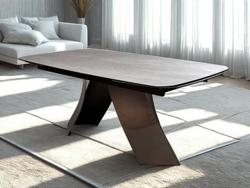 Стол YON 180 TL-109, испанская керамика / Шоколадное золото каркас