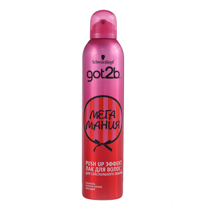 Schwarzkopf got2b МЕГАМАНИЯ Лак для волос PUSH UP ЭФФЕКТ Сексуальный объём и Фиксация