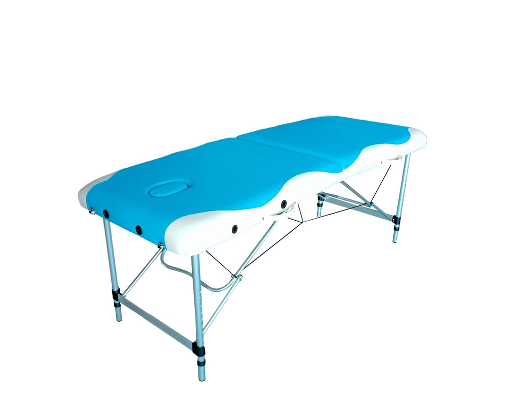 Массажный стол DFC NIRVANA Elegant, 186 x 70 см, толщина 5 см, бело-голубой