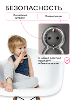 Розетка двойная в один подрозетник с заземлением