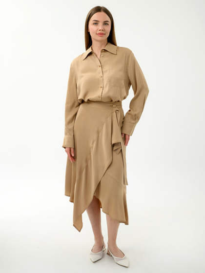 TWINSET Юбка асимметричного кроя из струящейся ткани
