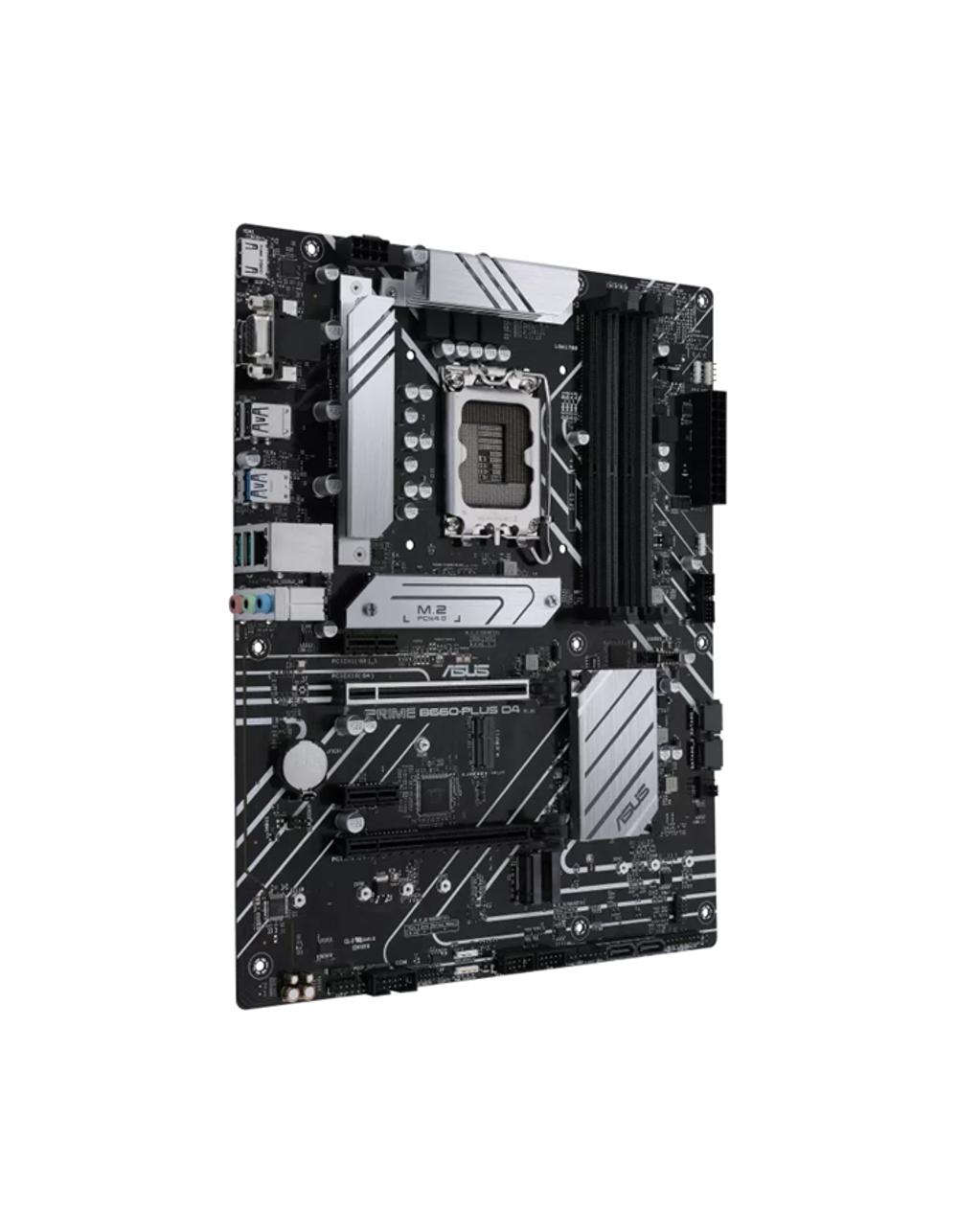 Материнская плата ASUS PRIME B660-PLUS D4, LGA1700, B660, 4*DDR4, 4*SATA, 3*M.2, 3*USB 3.2, 2*USB 2.0, Type-C, 2*PCIx16, 2*PCIx1, DP+D-Sub+HDMI, ATX; 90MB18X0-M0EAY0