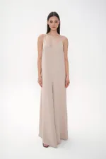 Комбинезон Alexandra Talalay на лямках AO003 персиковый