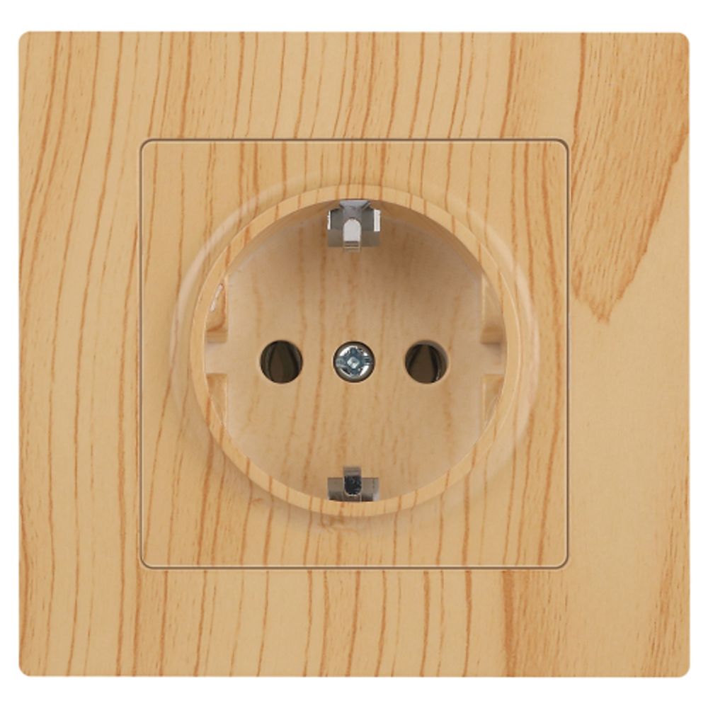 Розетка Intro Accent 6-202-11 2P+E Schuko 16А-250В IP20 СУ AL/CU cосна