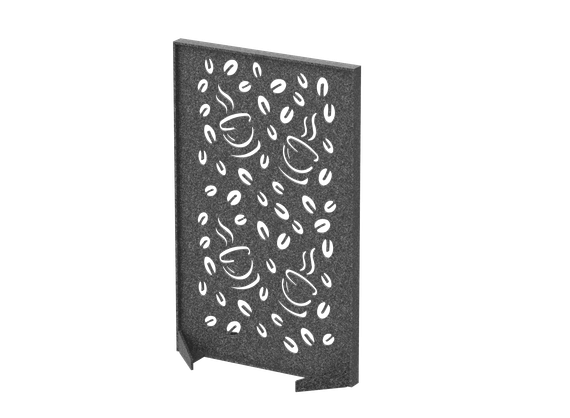 Перегородка с декором  "Кофе" 100х40х160