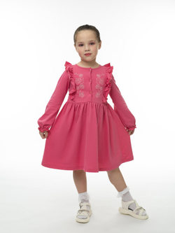 9-71-4 платье для девочки с длинным рукавом Luneva