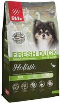 Blitz 500гр Holistic Fresh Duck Small (низкозерновой) для собак малых пород, свежая утка