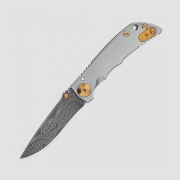 Складной нож Spartan Blades HARSEY FOLDING DAMASCUS SB/SF10CustCNDAMBronze c клинком из стали Damascus, рукоять титан