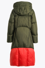 Пальто жен. PARAJUMPERS LIU B021 зеленый с оранжевым