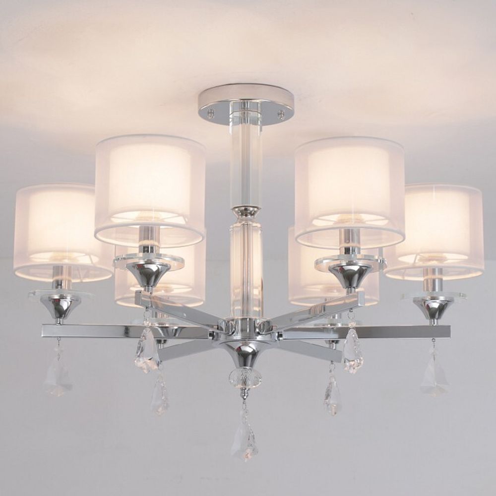 Люстра на штанге ILLUMICO  IL1354-6CPA-29 CR Romei