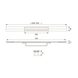 Профиль для душа TECEdrainprofile, 1200 мм, сатин