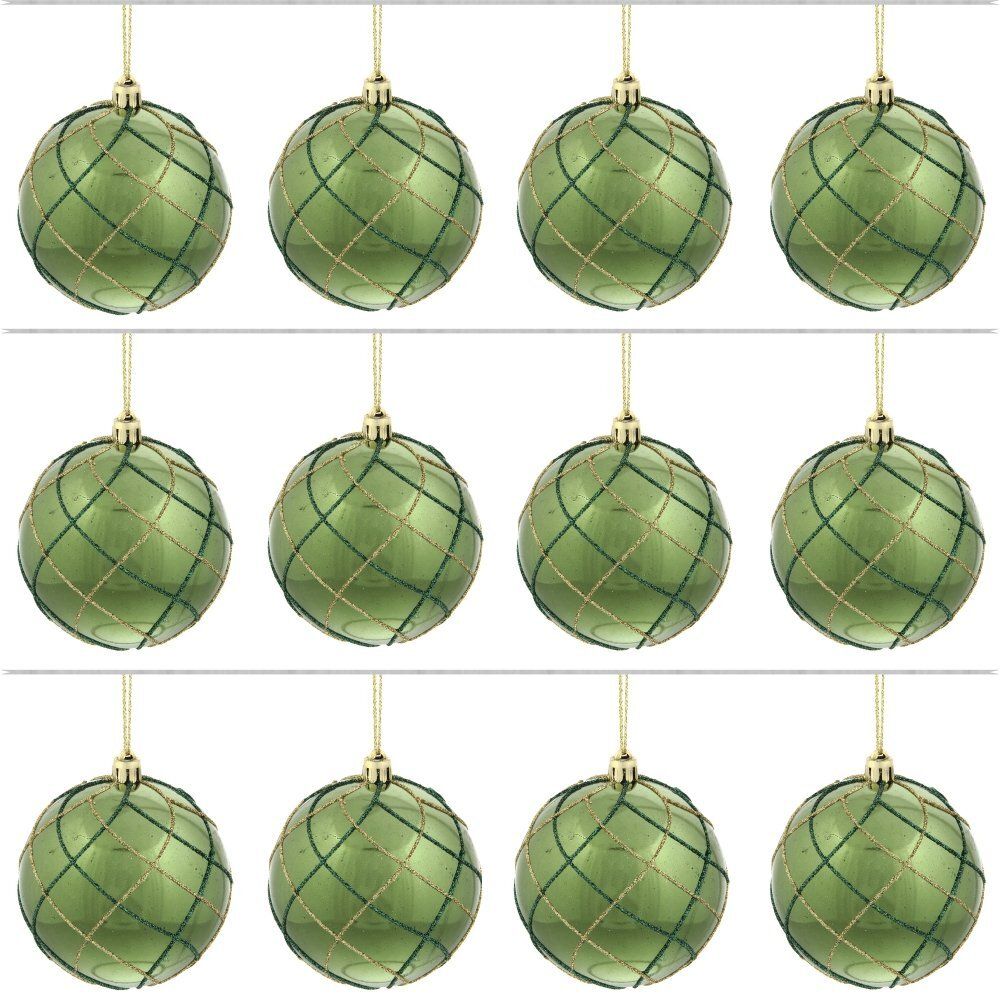 GAEM Набор из 12шт Украшение новогоднее Шар "Алмазная сетка", D 8 см, L35 W27 H8,5 см