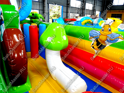 Коммерческий надувной батут "Грибная поляна" 9,1*5*5,5
