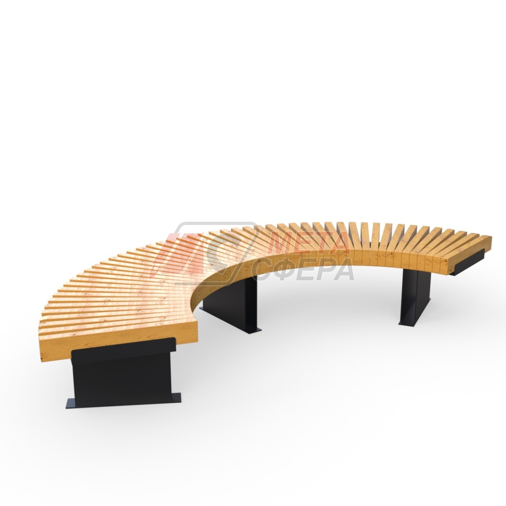 Лавка Rail Road 03 радиусная