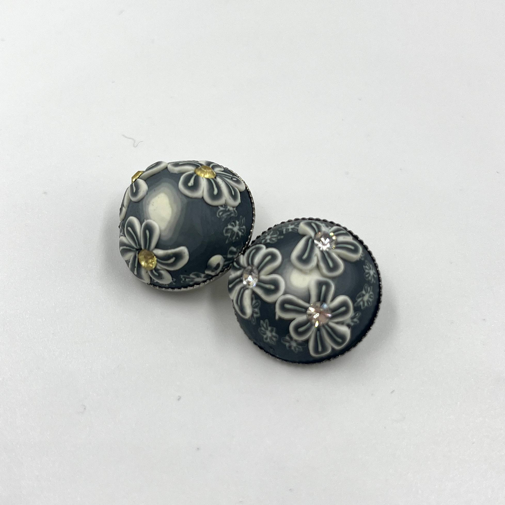 Пуговицы серая ромашка