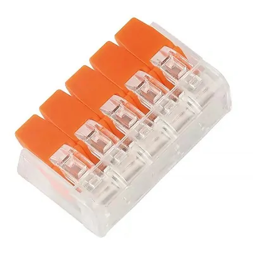 221-415 Клеммник 5х(0,14-4,0) с рычажками