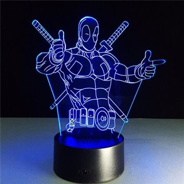 3D лампа Дэдпул Deadpool