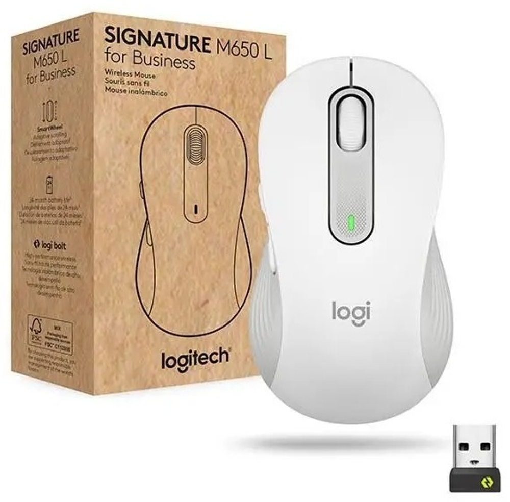 Мышь Logitech M650L белый