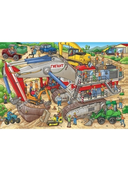 Машины-строители. Книжка-картинка. Виммельбух