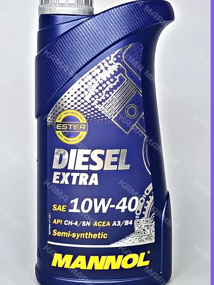 Масло Mannol Diesel Extra 10W40 CH-4/SN A3/B4 (1л) п/синтетика