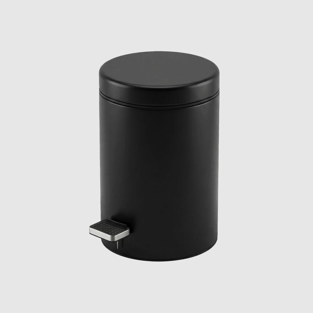 Ведро для мусора с педалью 12 л. нерж. сталь NOFER 09100.12.N чёрный