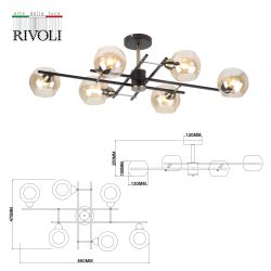 Люстра Rivoli Hannelore 3109-306 6 * Е14 40 Вт модерн | Модерн