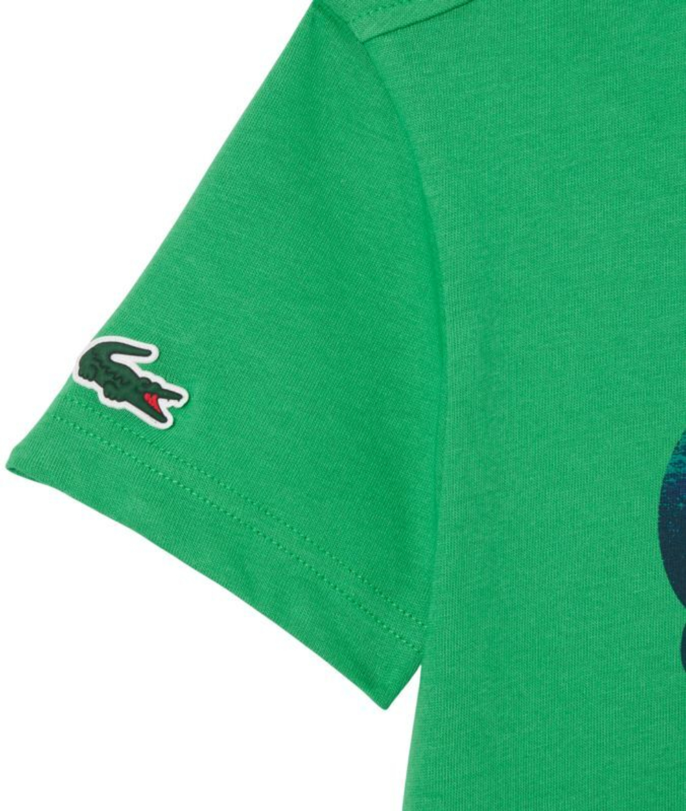 Футболка для мальчика теннисная Lacoste Kids' Lacoste x Daniil Medvedev Ultra Dry - зеленый