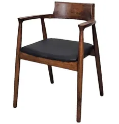 Стул The Round II, орех с черным сиденьем