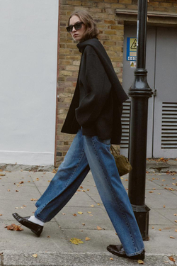 ZARA КОРОТКОЕ ПАЛЬТО ИЗ СМЕСОВОЙ ШЕРСТИ С ШАРФОМ, ЧЕРНЫЙ